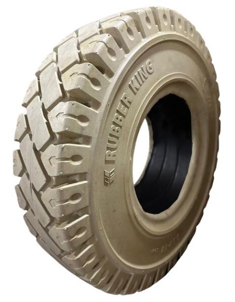 650-10 Premium Beyaz Forklift Dolgu Lastiği Sekmanlı Rubber King 5.00F-10 65010 6.50-10