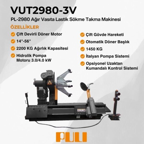 Puli PL-2980 Ağır Vasıta-İş Makinesi Sökme Takma Çift Devir 14-56 380V