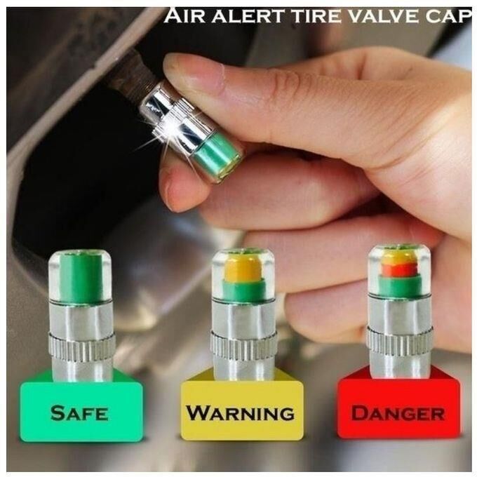 Oto Lastik Basınç Sensörlu Sibop Kapağı-4 Adet Tpvc-23A