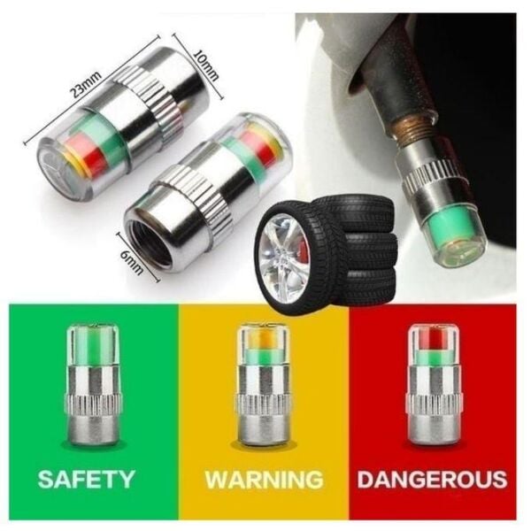 Oto Lastik Basınç Sensörlu Sibop Kapağı-4 Adet Tpvc-23A