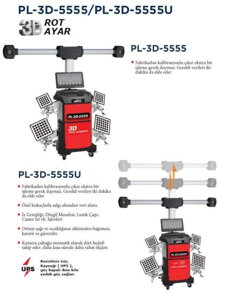 Unite 3D Öndüzen -Rot Ayar Kanal-Lift Modeli Lüx Dolap  Pl-3D-5555U