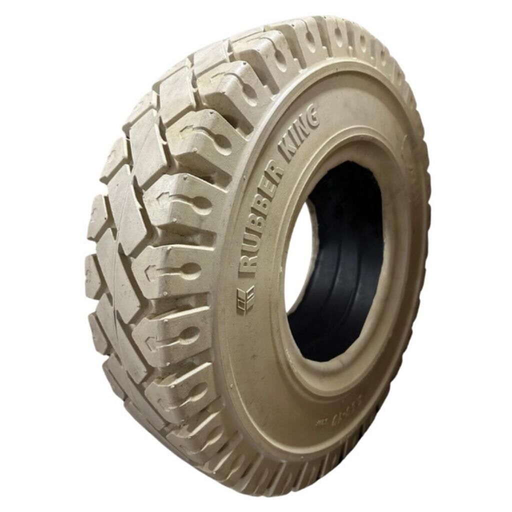 16X6-8 Premium Beyaz Forklift Dolgu Lastiği Sekmanlı Rubber King 4.33R-8 (1668)