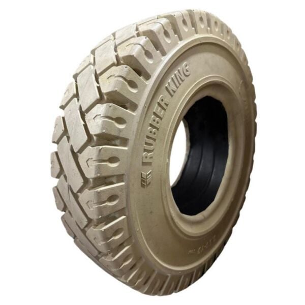 16X6-8 Premium Beyaz Forklift Dolgu Lastiği Sekmanlı Rubber King 4.33R-8 (1668)