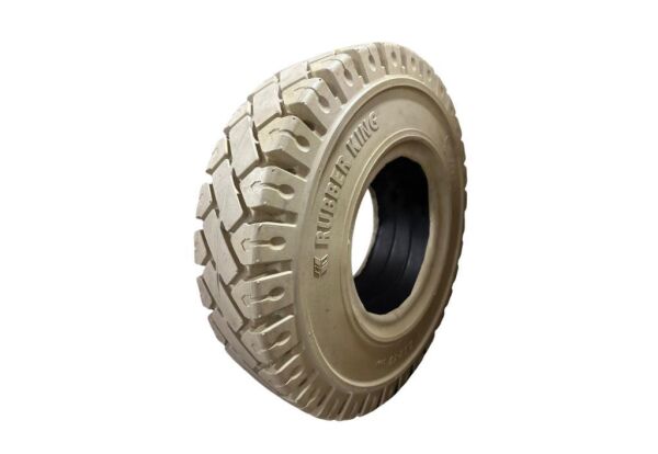 650-10 Premium Beyaz Forklift Dolgu Lastiği Sekmansız Rubber King 5.00F-10 65010 6.50-10