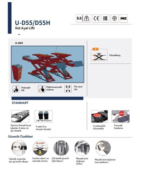 Unite D-55 Ön Düzen Rot Ayar Lifti