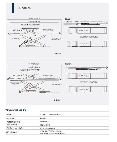 Unite D-55 Ön Düzen Rot Ayar Lifti