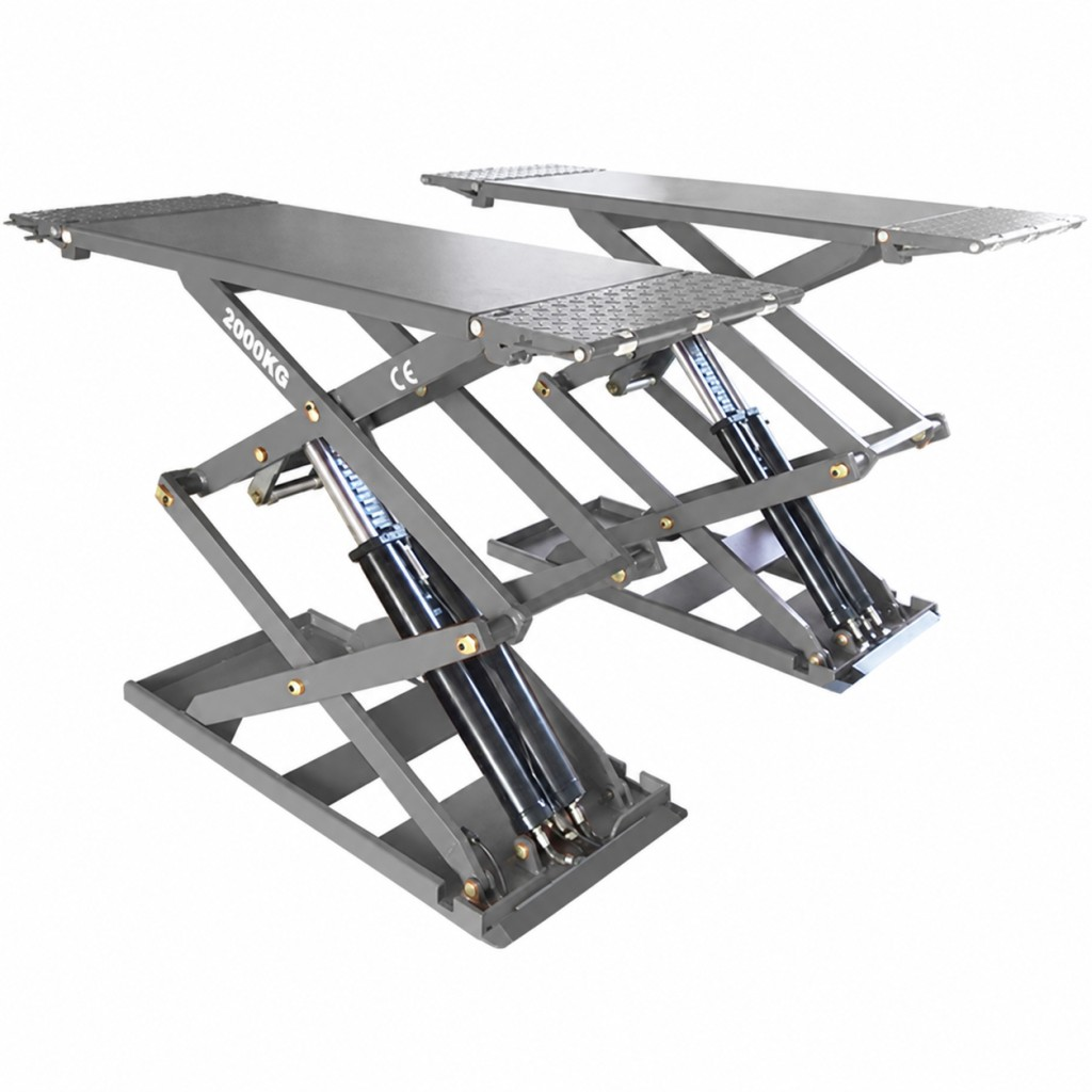 Unite U-B30Y 2 Metre / 3 Ton Makaslı / Havalı Kilit / Kilitli Rampa Lift 380V Gri