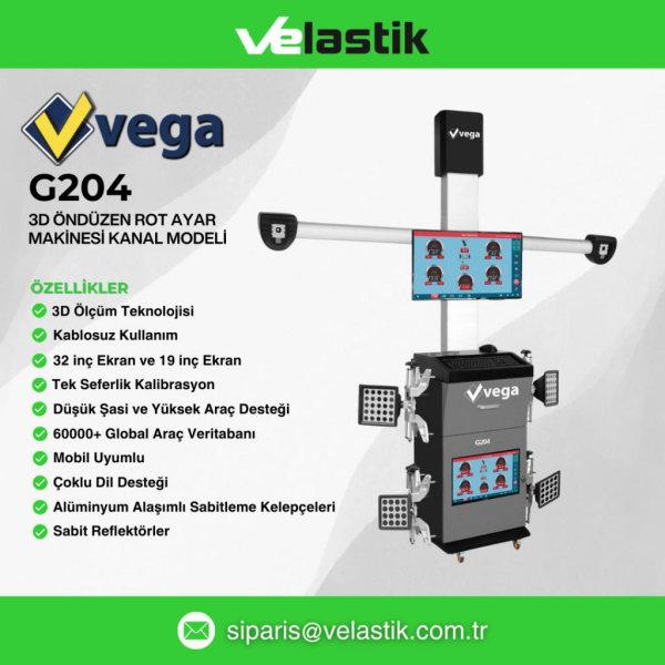 Vega 3D Öndüzen Rot Ayar Makinesi Kanal Modeli Çift Ekran 220V G204