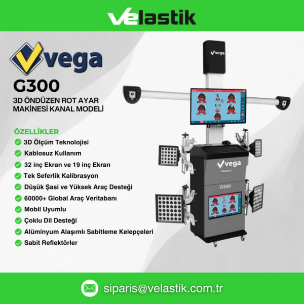 Vega 3D Öndüzen Rot Ayar Makinesi Kanal Modeli Çift Ekran 220V G300