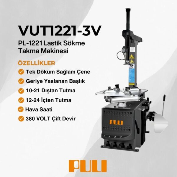 Puli PL-1221 Otomatik Lastik Sökme Takma Makinesi 380V