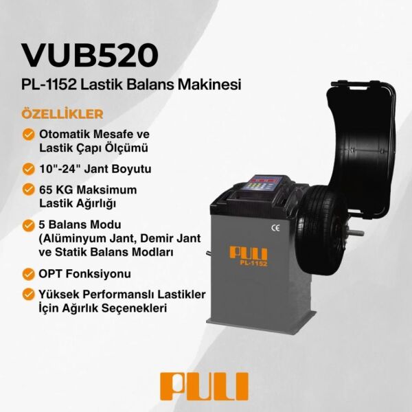 Puli PL-1152 Sabit Balans Makinesi 220V
