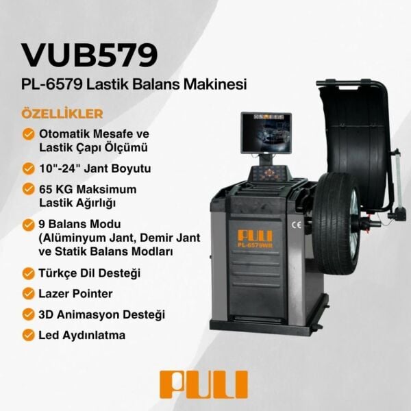 Puli PL-6579WR Sabit Balans Makinesi 220V